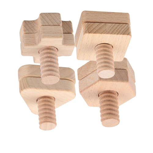 GALPADA 4 Sätze Teiliges Holz Schraubspielzeug aus Birkenholz Pädagogisches Schraub und Mutternspiel für Kleinkinder Fördert Formenerkennung Hand Auge Koordination und Kognitive GALPADA 4 Sätze Teiliges Holz Schraubspielzeug aus Birkenholz Pädagogisches Schraub und Mutternspiel für Kleinkinder Fördert Formenerkennung Hand Auge Koordination und Kognitive von GALPADA