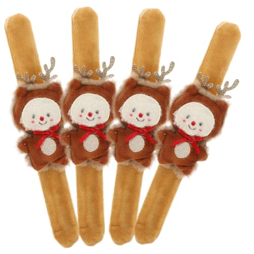 GALPADA 4 Stck Schnapparmband Plüsch Armband mit Hirsch Weicher Bequemer Griff Kinderparty Mädchen Jungen Partyzubehör von GALPADA
