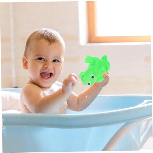 GALPADA 4 Stück Badespielzeug Frosch Teilig Vinyl Wasserspielzeug für Badewanne und Dusche Badekit Fantasie und Eltern Junge Mädchen Interaktion von GALPADA