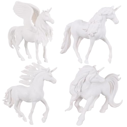 GALPADA 4 Stück DIY Einhorn Figuren zum Bemalen Langlebige Kunststoffmodelle für Kreatives Bastelspielzeug für Mädchen Personalisierbare Einhorn Deko für Geburtstag und Freizeit GALPADA 4 Stück DIY Einhorn Figuren zum Bemalen Langlebige Kunststoffmodelle für Kreatives Bastelspielzeug für Mädchen Personalisierbare Einhorn Deko für Geburtstag und Freizeit von GALPADA