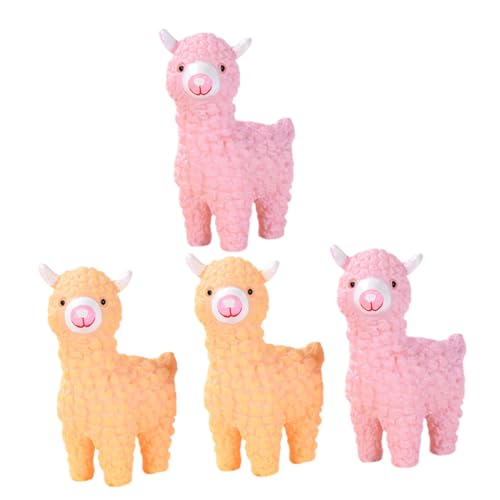 GALPADA 4 Stück Deko Schaf Figuren aus Hochwertigem PVC Realistische Miniatur Sukkulenten und Moos Dekoration für Innen und Außen Leichte Garten und Tischornamente für DIY Kleine von GALPADA