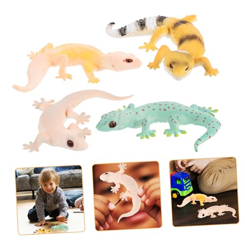 GALPADA 4 Stück Gecko Figuren Realistische Dekoration für Lernspielzeug Simulation Gecko Modell für und Bildungszwecke von GALPADA