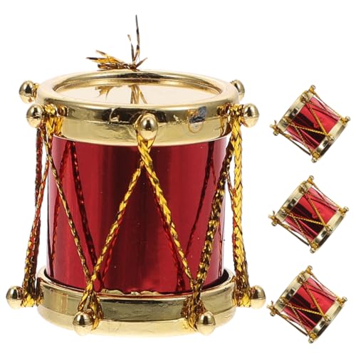 GALPADA 4 Stück Mini Musikinstrument Musik Musik Puppen Mini Instrumente Kleines Trommelmodell Miniatur Outdoor Werkzeuge Musikinstrument Modell Kleines von GALPADA