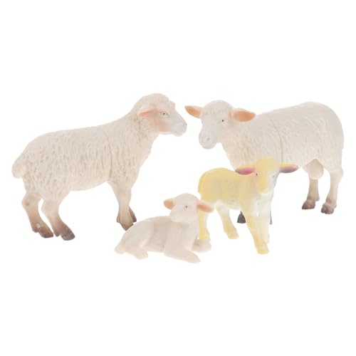GALPADA 4 Stück Mini Schaf Modellspielzeug Realistische Tierfiguren für Fantasie und Kreativität als Foto Requisiten für Mädchen Ab Jahren GALPADA 4 Stück Mini Schaf Modellspielzeug Realistische Tierfiguren für Fantasie und Kreativität als Foto Requisiten für Mädchen Ab Jahren von GALPADA