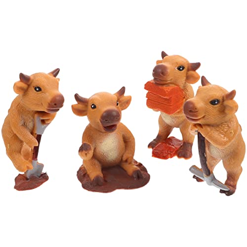 GALPADA 4 Stück Miniatur Kuh Modell Tierfiguren für Dekoration Realistische Cow Statuen für Zuhause Büro und Garten für Sammler und DIY Projekte GALPADA 4 Stück Miniatur Kuh Modell Tierfiguren für Dekoration Realistische Cow Statuen für Zuhause Büro und Garten für Sammler und DIY Projekte von GALPADA