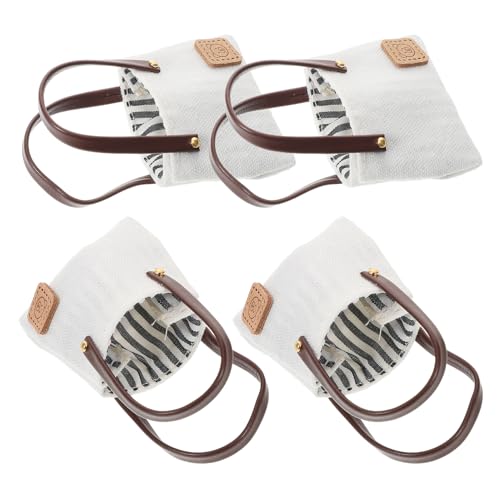 GALPADA 4 Stück Miniatur Puppenhandtaschen Einkaufstaschen Ornamente Im Maßstab 112 – Mini Schultertaschen Für Puppen – Puppenhaus Zubehör von GALPADA