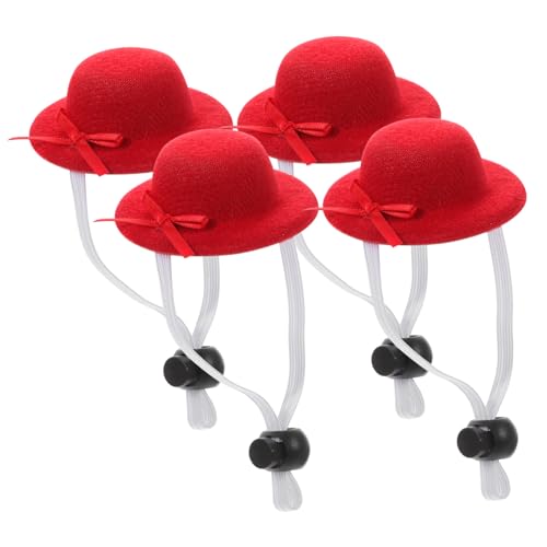 GALPADA 4 Stück Miniature Hüte Kleine Gewebte Partyhüte für DIY Dekoration Fotorequisiten und Bastelprojekte für Geburtstagsfeiern und Besondere Anlässe von GALPADA