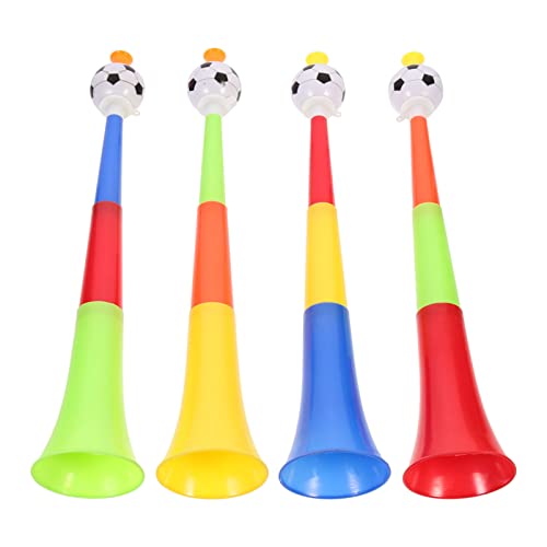 GALPADA 4 Stück Plastiktrompeten Ausziehbare Fußballhorn Trumpeten für Spiele und Karneval für Fanfaren und Sportveranstaltungen Zufällige Farbe von GALPADA