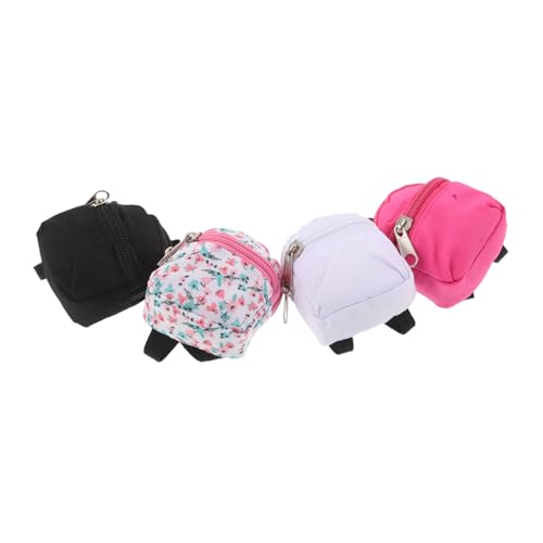GALPADA 4 Stück Puppenrucksack Miniatur-zubehör Mini -Tasche Tragetasche Für Puppenzubehör Mini -Puppen -Rucksack Winzige Rucksäcke Für Puppen Rollenspielzubehör Polyester von GALPADA