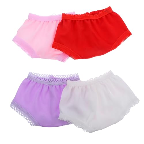 GALPADA 4 Stück Puppenunterwäsche Unterhosen Ups Kleines Zubehör Babypuppenhöschen Slip Neugeborenenpuppen Unterwäsche Puppenhöschen Zubehör Spielspielzeug Puppenhöschen Minigröße von GALPADA