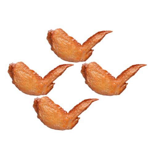 GALPADA 4 Stück Realistische Künstliche Gebratene Hähnchenflügel PVC Deko Lebensnahes Food Display Modell für Heimdekoration Fotografie Requisite und Ladenauslage GALPADA 4 Stück Realistische Künstliche Gebratene Hähnchenflügel PVC Deko Lebensnahes Food Display Modell für Heimdekoration Fotografie Requisite und Ladenauslage von GALPADA