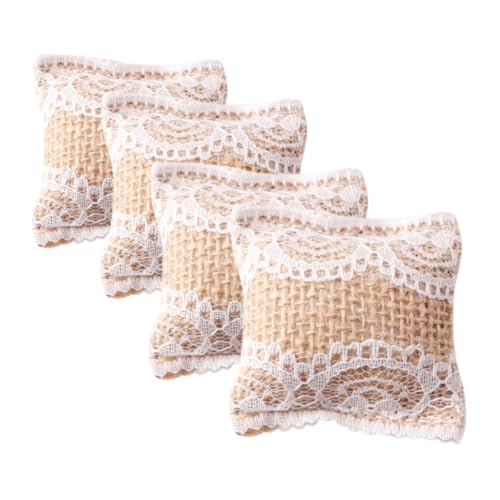 GALPADA 4 Stück Spitzenkissenmodell Puppe Miniaturkissen Mini-Kissen Puppenhaus Winzig Mini -Kissen Kissen Für Puppenhäuser Kissen-Modell Dekoratives Kissenmodell Klein Beige Stoff GALPADA 4 Stück Spitzenkissenmodell Puppe Miniaturkissen Mini-Kissen Puppenhaus Winzig Mini -Kissen Kissen Für Puppenhäuser Kissen-Modell Dekoratives Kissenmodell Klein Beige Stoff von GALPADA
