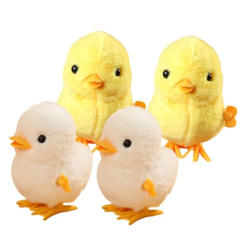 GALPADA 4 Stück Teiliges Aufziehspielzeug Huhn und Ente Plüsch Tiere Bunte mechanische Figuren für Spielspaß ohne Batterie Geschenkidee GALPADA 4 Stück Teiliges Aufziehspielzeug Huhn und Ente Plüsch Tiere Bunte mechanische Figuren für Spielspaß ohne Batterie Geschenkidee von GALPADA