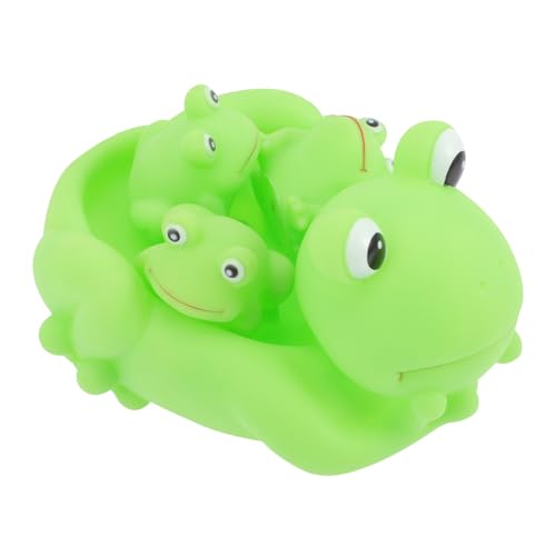 GALPADA 4 Stück Teiliges Badespielzeug Froschform Niedlich Sanft Sicher Für Kleinkinder Badewanne Spielspaß Für Junge Mädchen Handgerecht Schadstofffrei von GALPADA