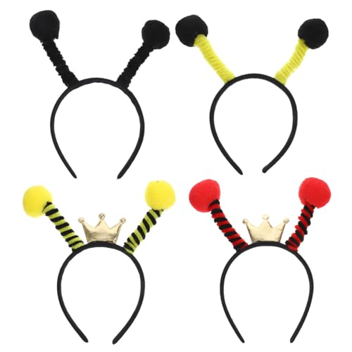 GALPADA 4 Stück Teiliges Bienen Stirnband mit Fühlern Leichter Haarschmuck für Kindergeburtstag Party cosplay Zubehör Buntes Kopfband für Karneval Fasching und Kostümfest GALPADA 4 Stück Teiliges Bienen Stirnband mit Fühlern Leichter Haarschmuck für Kindergeburtstag Party cosplay Zubehör Buntes Kopfband für Karneval Fasching und Kostümfest von GALPADA