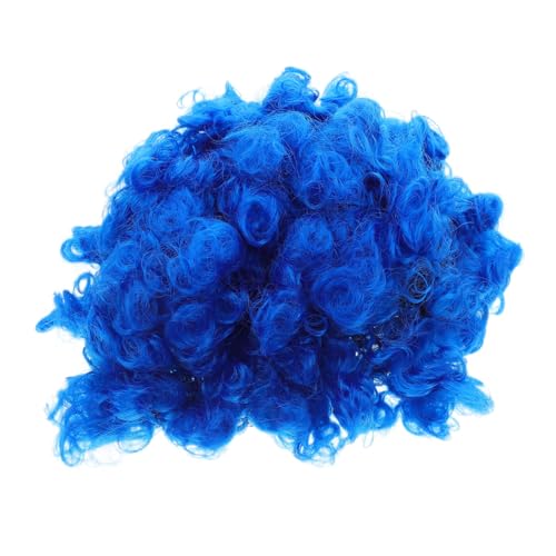 GALPADA 4 Stück Teiliges Blaue Clown Afro Perücken Verstellbar Leichtes Material Jahre Disco Kostüm Zubehör für Karneval Halloween Party Cosplay von GALPADA
