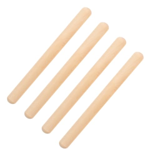 GALPADA 4 Stück Teiliges Holz Rhythmus Stick für Stabile und Langlebige Percussion Sticks mit Abgerundeten Kanten Geeignet für Musikalische Früherziehung und Rhythmusübungen von GALPADA