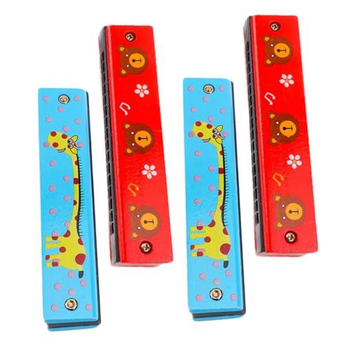 GALPADA 4 Stück Teiliges Holzmundharmonika mit Löchern Doppelreihig Cartoon Design Sicher Kompakt Tragbares Musikinstrument Kreatives für Jungen und Mädchen Zufällige Zufällige Farbe GALPADA 4 Stück Teiliges Holzmundharmonika mit Löchern Doppelreihig Cartoon Design Sicher Kompakt Tragbares Musikinstrument Kreatives für Jungen und Mädchen Zufällige Zufällige Farbe von GALPADA