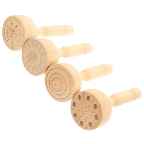 GALPADA 4 Stück Teiliges Holzstempel für Knete Praktische DIY Werkzeuge für Kreative Bastelprojekte für Fantasie mit Verschiedenen Knetarten GALPADA 4 Stück Teiliges Holzstempel für Knete Praktische DIY Werkzeuge für Kreative Bastelprojekte für Fantasie mit Verschiedenen Knetarten von GALPADA