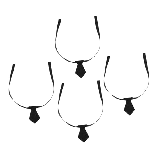 GALPADA 4 Stück Teiliges Kleine Puppenkrawatten aus Baumwolle Niedliche Mini für Spielzeugpuppen Schwarz Weiches Material Stilvolle Accessoires für Puppenkleidung und Dekoration von GALPADA