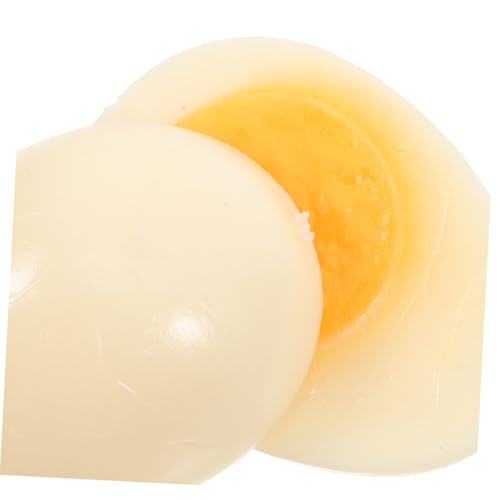GALPADA 4 Stück Teiliges Künstliche Gekochte Eier PVC Langlebige Food Modelle Realistische Küchen Deko Foto Requisiten für DIY Unterricht und Ladenpräsentationen von GALPADA