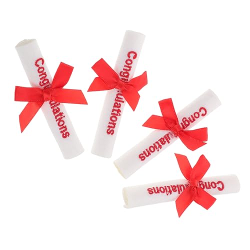 GALPADA 4 Stück Teiliges Mini Abschlusszertifikat mit Abschlussdoll Bestickte Abschlussfeier Deko für Accessoires für Abschlusssträuße und Partygeschenke von GALPADA