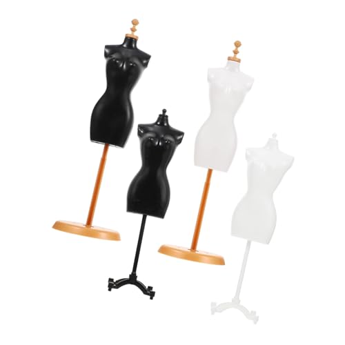 GALPADA 4 Stück Teiliges Mini puppenständer aus Stabilem Kunststoff für Puppenhaus Dekoration und Präsentation von Puppenkleidung Schmuck und Accessoires Geeignet für Puppenliebhaber von GALPADA