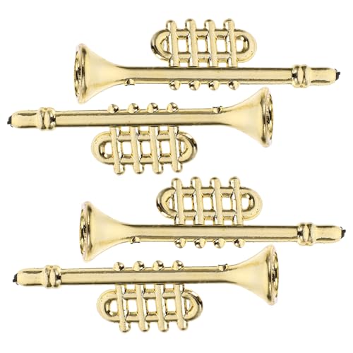 GALPADA 4 Stück Teiliges Miniatur Musikinstrumente aus Kunststoff Detailreiche Puppenhaus Dekoration Farbenfrohe Mini Instrumente für Sandtisch und Schreibtisch Geschenkidee von GALPADA