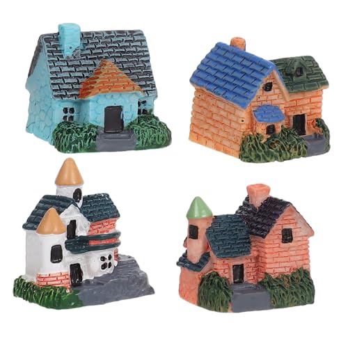GALPADA 4 Stück Teiliges Miniatur Resin Haus Europäische Landhaus Villa Miniaturen für Puppenhaus Mikro Landschaftsdeko Kunstharz Modell Zubehör für Wohnraumgestaltung GALPADA 4 Stück Teiliges Miniatur Resin Haus Europäische Landhaus Villa Miniaturen für Puppenhaus Mikro Landschaftsdeko Kunstharz Modell Zubehör für Wohnraumgestaltung von GALPADA