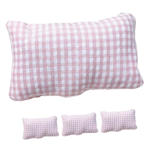 GALPADA 4 Stück Teiliges Miniatur Sofakissen Verschleißfestes Puppenhaus Dekokissen Filigranes Mini Kissen Modell für Puppenmöbel Realistische Couchkissen für Miniatur Wohnzimmer und von GALPADA