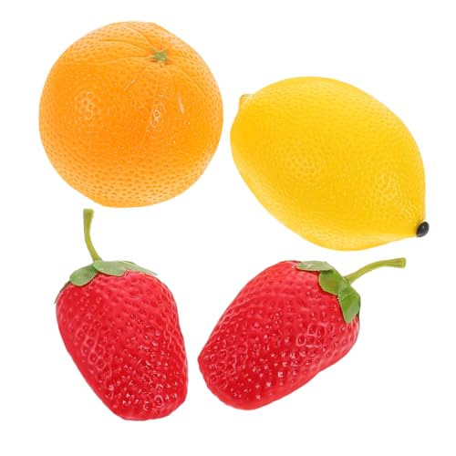 GALPADA 4 Stück Teiliges Musikinstrument Fruit Shaker Realistische Obstform Maracas Leichtes Percussion und Koordination Robust und Farbenfroh für Eltern Junge Mädchen Interaktion von GALPADA