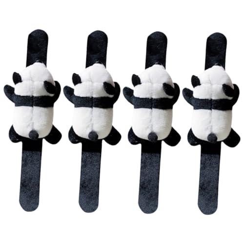 GALPADA 4 Stück Teiliges Panda Plüsch Slap Armband Weiche Kinderarmbänder aus Hochwertigem Sanft zur Haut Verstellbare Niedliche Cartoon tier Partyzubehör für Jungen und Mädchen GALPADA 4 Stück Teiliges Panda Plüsch Slap Armband Weiche Kinderarmbänder aus Hochwertigem Sanft zur Haut Verstellbare Niedliche Cartoon tier Partyzubehör für Jungen und Mädchen von GALPADA