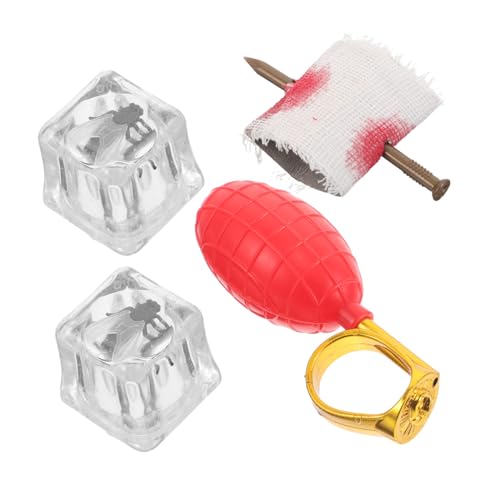 GALPADA 4 Stück Teiliges Prank Set mit Wasser Sprüh Ringen Täuschend Echt Durchbohrte Fingernägel Realistische Insekten Eiswürfel Kompakt und Tragbar für Halloween April Fools und GALPADA 4 Stück Teiliges Prank Set mit Wasser Sprüh Ringen Täuschend Echt Durchbohrte Fingernägel Realistische Insekten Eiswürfel Kompakt und Tragbar für Halloween April Fools und von GALPADA