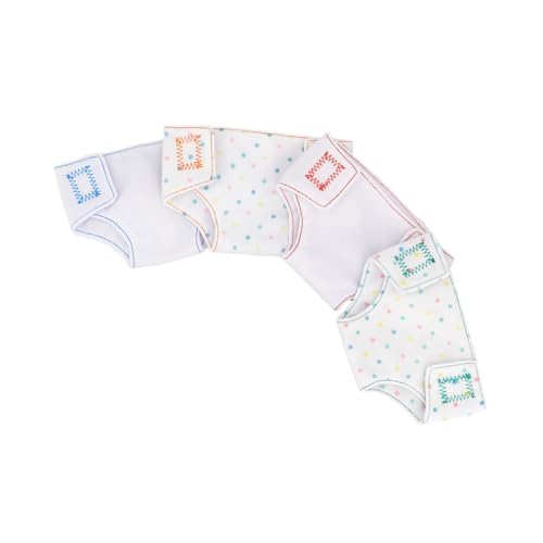 GALPADA 4 Stück Teiliges Puppenwindel mit Verstellbarem Puppenwindeln aus Weichem Unterwäsche Zubehör für Puppen für Fantasievolles Rollenspiel von Kindern von GALPADA