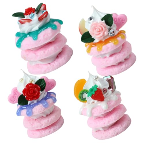 GALPADA 4 Stück Teiliges Sandwich Keks Modell Künstliches Dessert Dekorationsset Realistische Fotografie Requisiten für DIY Projekte und Festlichkeiten Langlebig und Wiederverwendbar von GALPADA