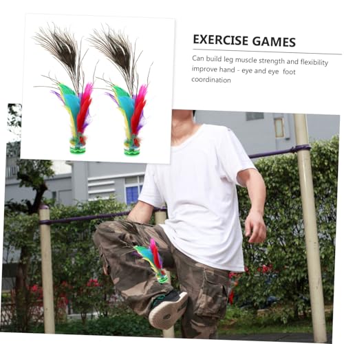 GALPADA 4 Stück Teiliges Traditioneller Kick Shuttlecock und Leicht für Outdoor Spiel und Fitness Langlebiges Material Geeignet für Drinnen und Draußen Chinesisches Volkssportspiel von GALPADA