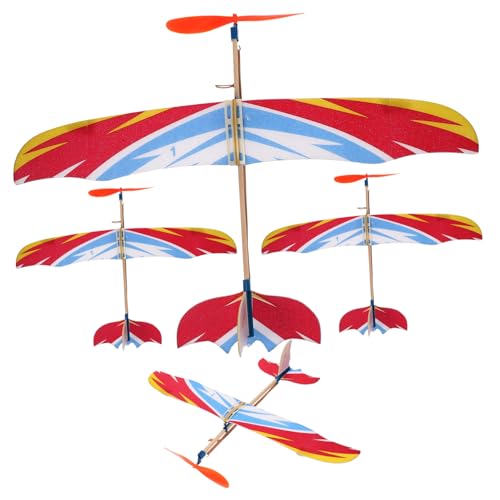 GALPADA 4 Stück Teiliges Tragbare Schaumstoffflugzeuge Outdoor Kreative Gleiter mit Aerodynamischem Flügeldesign Leichtes DIY Flugzeugspielzeug für Jungen und Mädchen von GALPADA