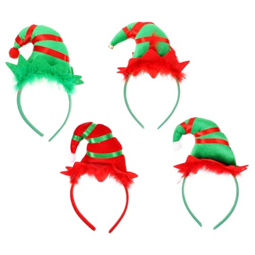 GALPADA 4 Stück Teiliges Weihnachts Elfenhut Haarreif Niedlicher Stoffkopfschmuck mit Glocken Leichtes Party Haarband für Kinderfest und Weihnachtsfeier Langlebig und Komfortabel GALPADA 4 Stück Teiliges Weihnachts Elfenhut Haarreif Niedlicher Stoffkopfschmuck mit Glocken Leichtes Party Haarband für Kinderfest und Weihnachtsfeier Langlebig und Komfortabel von GALPADA