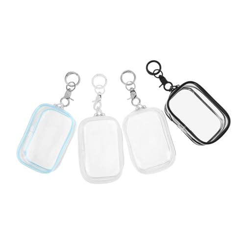 GALPADA 4 Stück Transparente Puppen-aufbewahrungstaschen mit Schlüsselanhänger wasserdichte PVC Sammelfiguren Organizer Taschen Kompakt Tragbar für Reise und Tägliche Nutzung von GALPADA