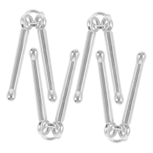 GALPADA 4 Stück Trommelstock-anhänger Musiknoten-anhänger Musik Perlen Schlagzeuger Halskette Musiknoten-schmuck Anhänger Für Musikinstrumente Musiknote Charme Zinklegierung Silver von GALPADA