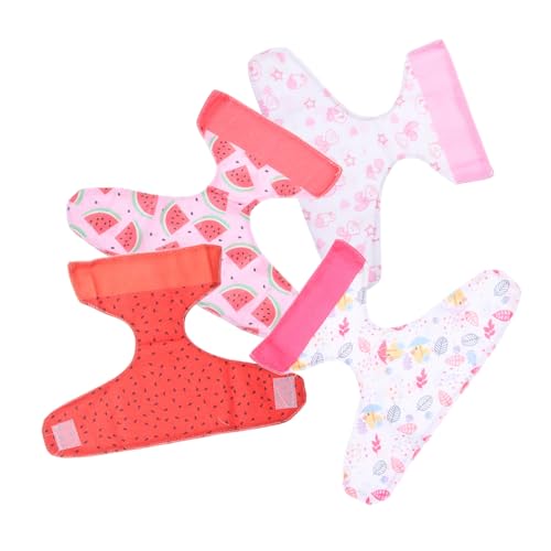 GALPADA 4 Stück Waschbare und Wiederverwendbare Unterwäsche mit Wassermelonen und Tiermotiven für Puppen Outfit für Rollenspiele und Mädchen Spielzeugzubehör von GALPADA