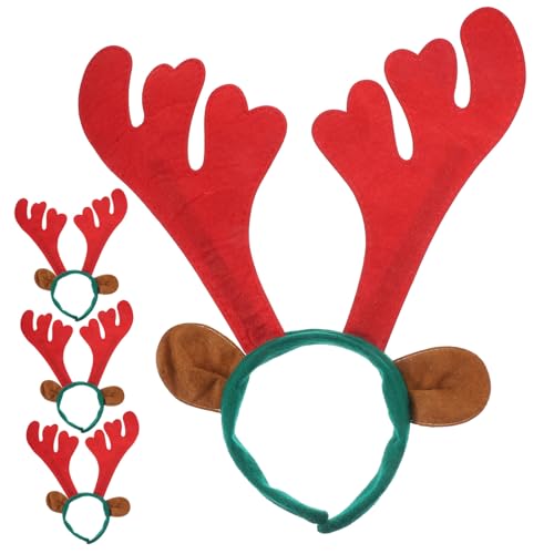 GALPADA 4 Stück Weihnachtliches Rentier Geweih Stirnband Teiliges Plüsch Rentierhörner Haarreif Festlicher Kopfschmuck für Party Karneval und Cosplay Erwachsene Mädchen GALPADA 4 Stück Weihnachtliches Rentier Geweih Stirnband Teiliges Plüsch Rentierhörner Haarreif Festlicher Kopfschmuck für Party Karneval und Cosplay Erwachsene Mädchen von GALPADA