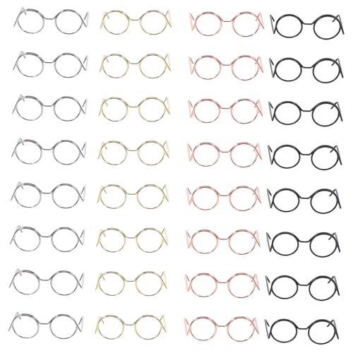 GALPADA 40 Stück Mini -Rahmenbrille Miniatur-Puppenhauszubehör stylische Puppenbrille Puppenbrille Brillenspielzeug zum Anziehen Gläser Dekore Partybrille Stahldraht GALPADA 40 Stück Mini -Rahmenbrille Miniatur-Puppenhauszubehör stylische Puppenbrille Puppenbrille Brillenspielzeug zum Anziehen Gläser Dekore Partybrille Stahldraht von GALPADA