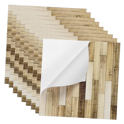 GALPADA 40 Stück Selbstklebende Holzmaserung Fliesen Abziehen und Aufkleben PVC Fliesen für Küche Bad Wohn und Schlafzimmer Einfache Installation Nahtlose Stilvolles Design von GALPADA