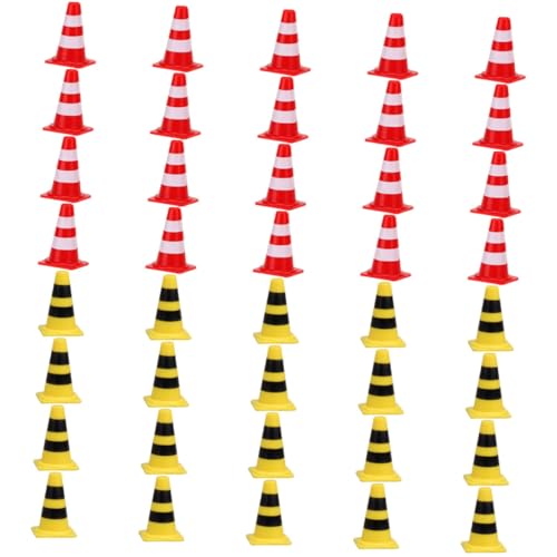 GALPADA 40 Stück Teiliges Mini Verkehrskegel aus Pädagogisches Lernspielzeug für Leuchtend Rote und Gelbe Baustellenpylone Sandtisch Ornamente für Straßenverkehrserziehung und GALPADA 40 Stück Teiliges Mini Verkehrskegel aus Pädagogisches Lernspielzeug für Leuchtend Rote und Gelbe Baustellenpylone Sandtisch Ornamente für Straßenverkehrserziehung und von GALPADA