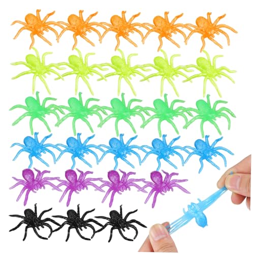GALPADA 48 Stück Halloween Spinnentoys Realistisch Gestaltete Dehnbare TPR Spinnen Farben Party Goodie Bag Füller und Streiche für Gruselige Halloween Dekoration und Klassenzimmerpreise GALPADA 48 Stück Halloween Spinnentoys Realistisch Gestaltete Dehnbare TPR Spinnen Farben Party Goodie Bag Füller und Streiche für Gruselige Halloween Dekoration und Klassenzimmerpreise von GALPADA