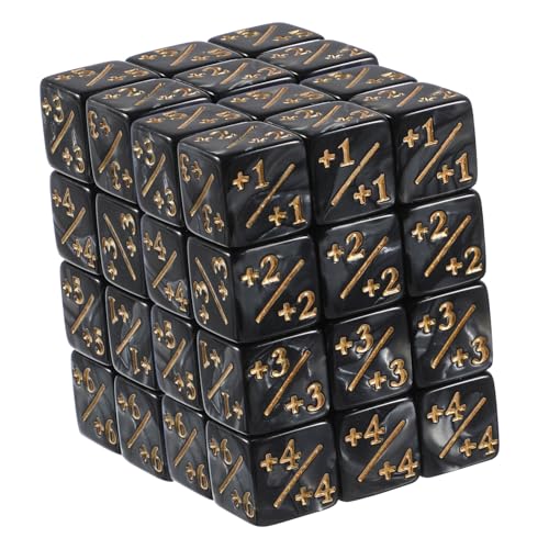 GALPADA 48 Stück Teiliges Acryl Würfel Zähler Set mit Plus-Minus Symbolen Dekorative Token Würfel für CCG Kartenspiel Zubehör Langlebig und Vielseitig für Brettspiele und Tabletop Spiele von GALPADA
