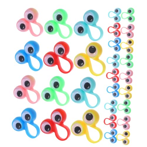 GALPADA 48 Stück Teiliges Bunte Augenringe Fingerpuppen für Kindergeburtstag Mitgebsel Pädagogische Finger-Ring Spielzeuge für Kindergarten und Schule GALPADA 48 Stück Teiliges Bunte Augenringe Fingerpuppen für Kindergeburtstag Mitgebsel Pädagogische Finger-Ring Spielzeuge für Kindergarten und Schule von GALPADA