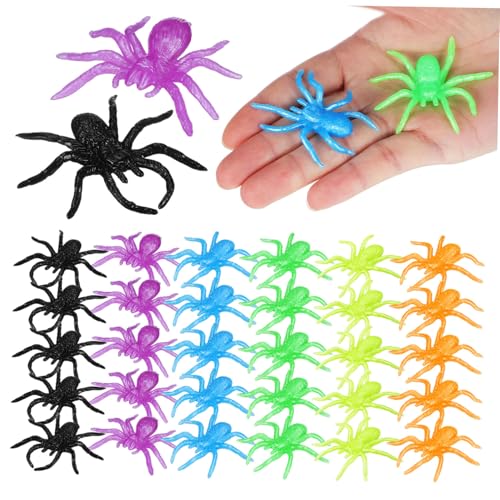 GALPADA 48 Stück Teiliges Halloween Spinnendekor Weiche Dehnbare TPR Spinnen Farben Kleine Streiche für Interaktive Party Deko und Goody Bag Füller für GALPADA 48 Stück Teiliges Halloween Spinnendekor Weiche Dehnbare TPR Spinnen Farben Kleine Streiche für Interaktive Party Deko und Goody Bag Füller für von GALPADA