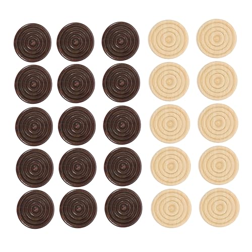 GALPADA 48Stücke Holz Schachspiel Zubehör Runde Holzentwürfe Spielsteine Für Schach Und Dame Verarbeitet Und Und Freizeitspiel GALPADA 48Stücke Holz Schachspiel Zubehör Runde Holzentwürfe Spielsteine Für Schach Und Dame Verarbeitet Und Und Freizeitspiel von GALPADA